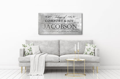 Rustic Holiday Sign, Christmas Sign, Luke 2:14 Sign, Personalized Holiday Sign, Establsihed Sign, Family Sign, Name Sign, Christmas decor