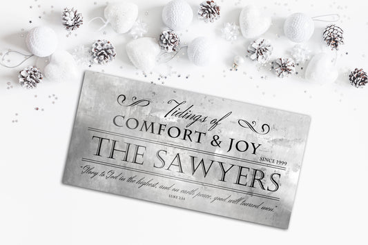 Rustic Holiday Sign, Christmas Sign, Luke 2:14 Sign, Personalized Holiday Sign, Establsihed Sign, Family Sign, Name Sign, Christmas decor