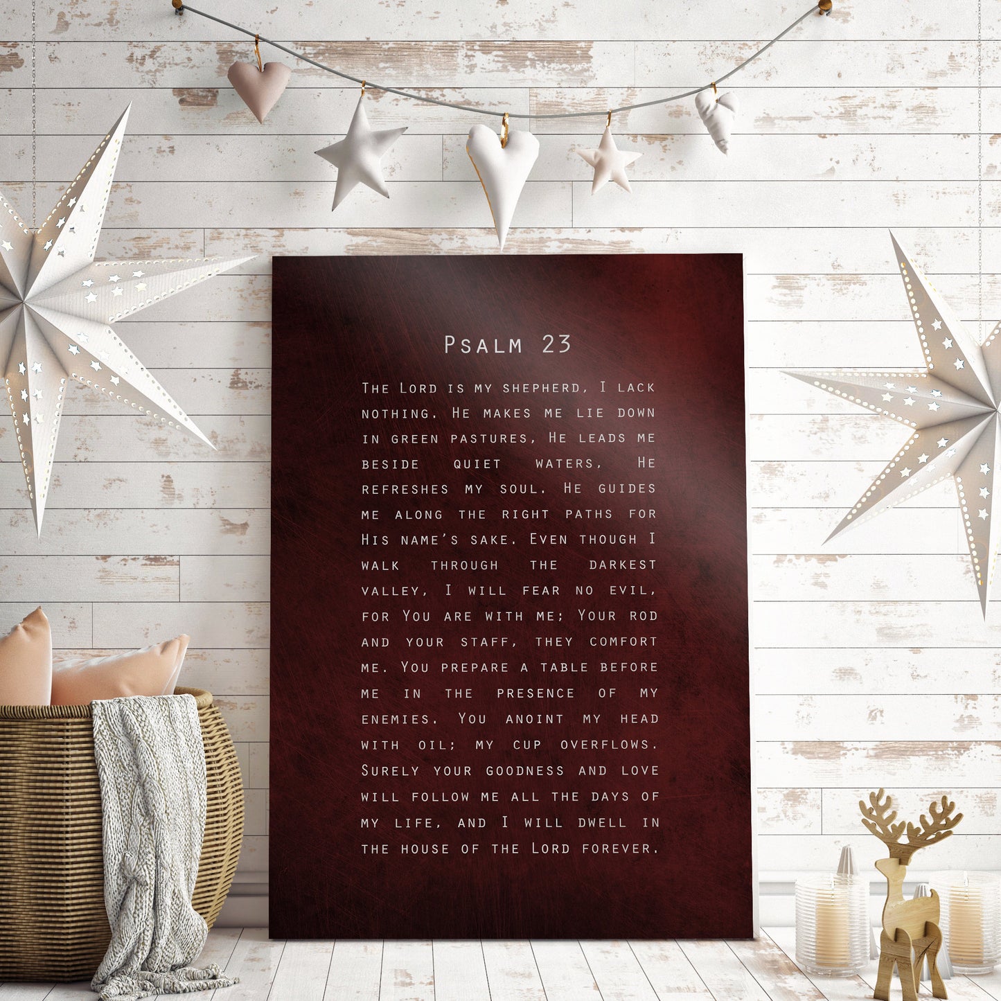 
                  
                    Psalm 23, Gift for Christian, Scripture about Peace, Encouragement, The Lord is my Shepherd, Bible Verse, Sign, Scripture, Pastor Gift Idea
                  
                