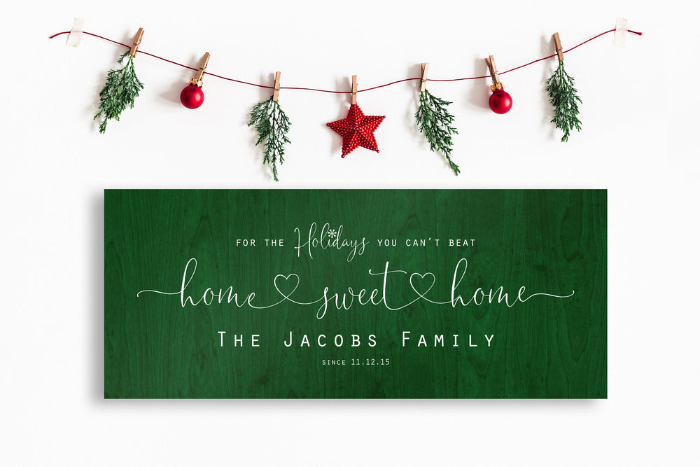 
                  
                    Christmas, Family sign, Home for the Holidays, Couple Gift, Wood Gift, 5 Year, Personalized, With name, Holiday Sign, Est Sign, Wedding gift
                  
                