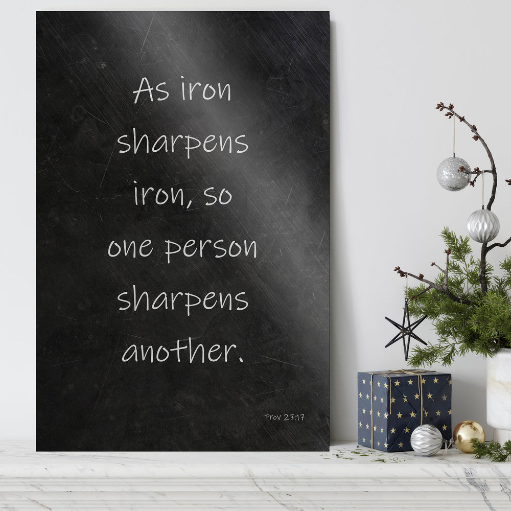 
                  
                    As Iron Sharpens Iron, Christian, Bible Verse, for, Him, Scripture, Sign, Proverbs 27:17, Gift for 6th, 6 Year Wedding, for Couple, Gift
                  
                