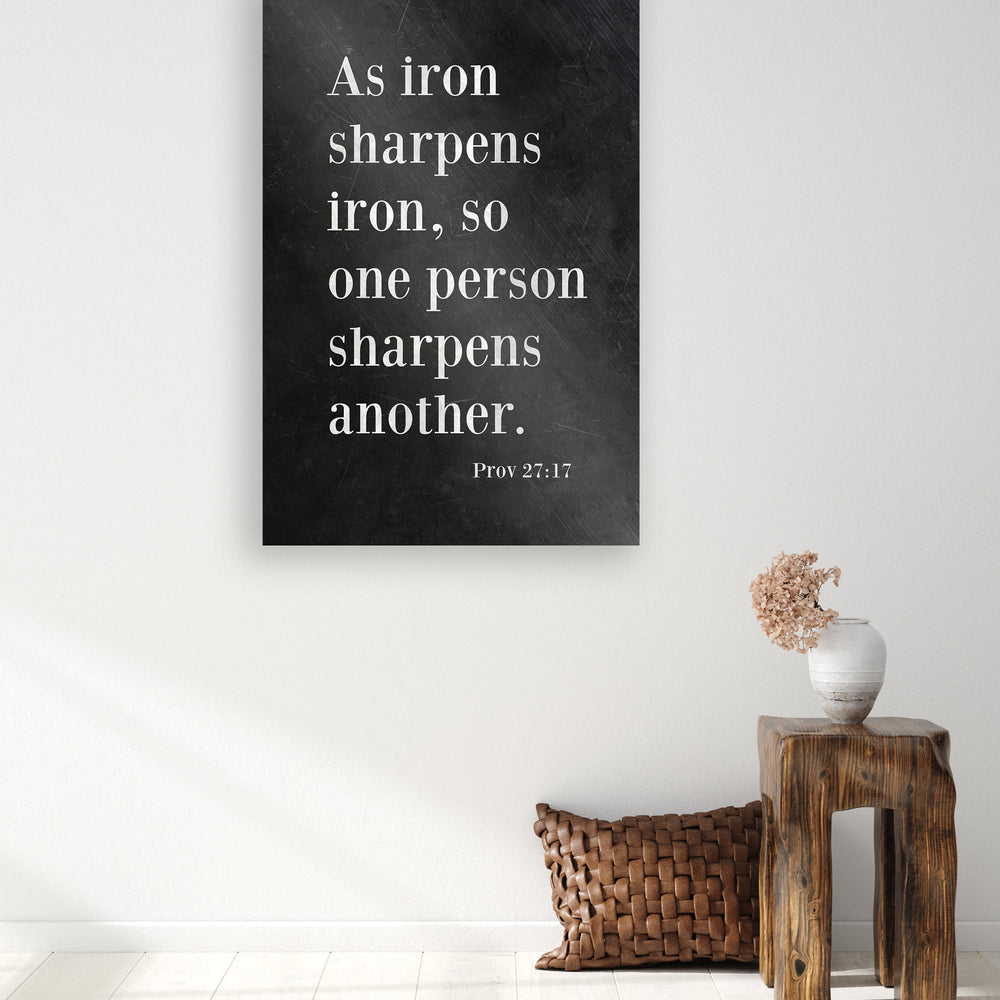 
                  
                    Proverbs 27:17, As Iron Sharpens Iron, Christian, Bible Verse, for, Him, Scripture, Sign, Subway, 6 Year Wedding, for Couple, Gift
                  
                