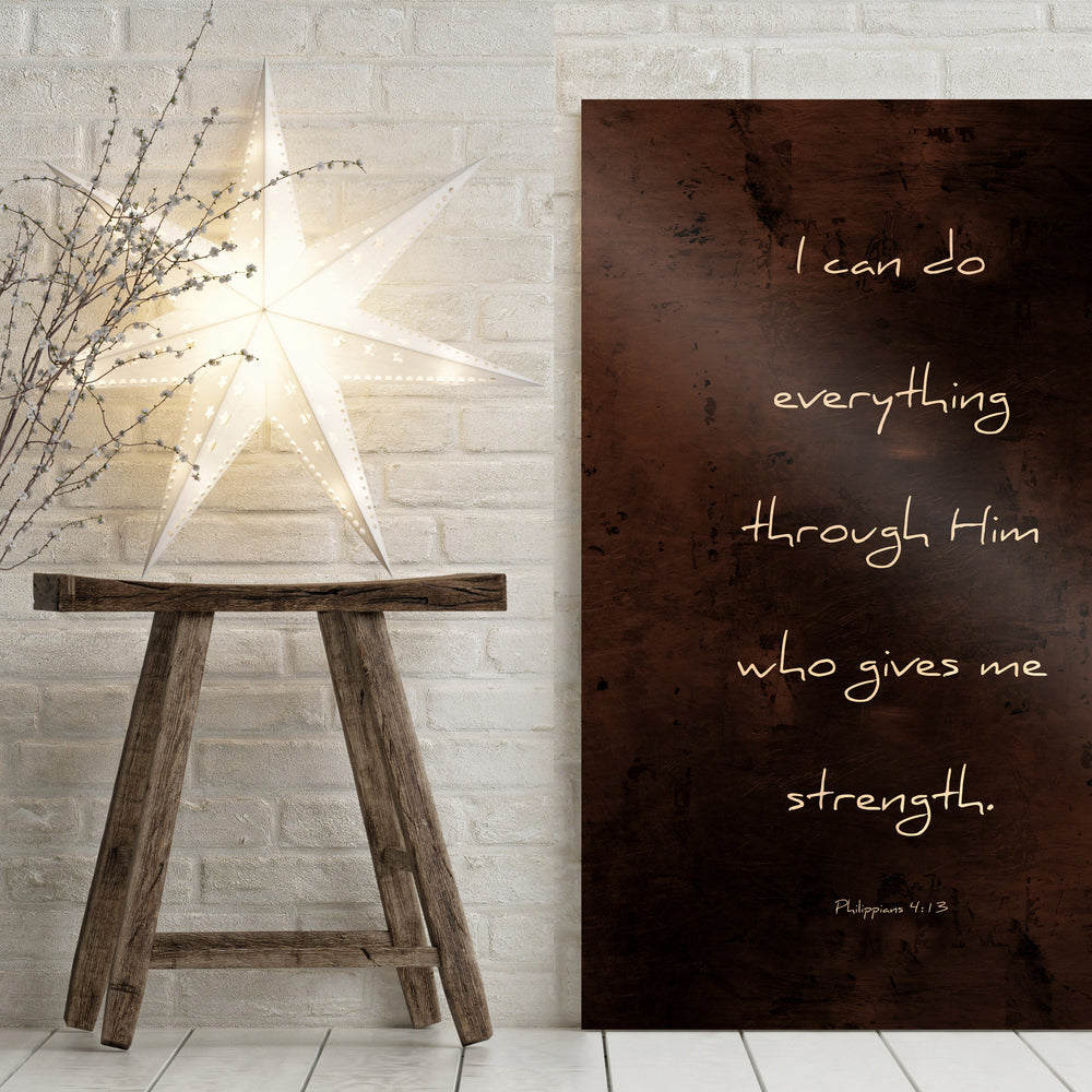 
                  
                    Philippians 4:13, I can do all things, Christian, Gift, Religious, Bronze, Anniversary Gift, Gift, pastor, Gift for Brother, Scripture Sign,
                  
                