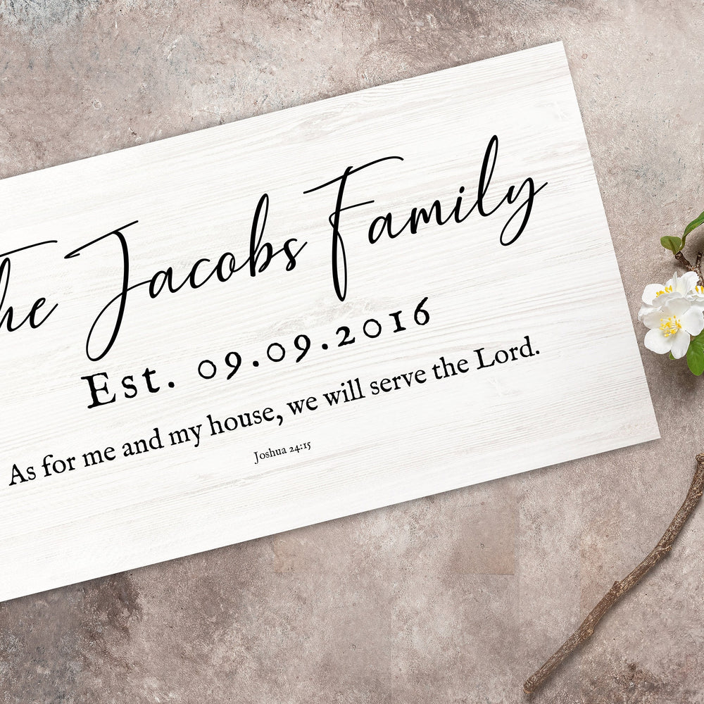 
                  
                    Joshua 24:15 Sign, Family Name Sign
                  
                