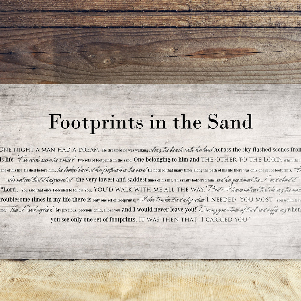 Footprints in the Sand Wall Decor