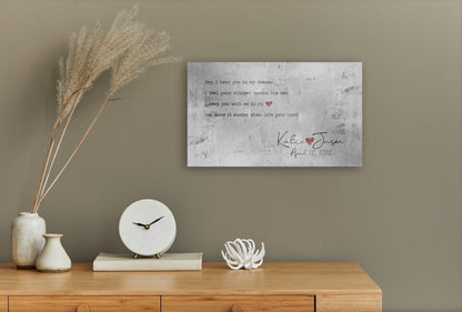 Lucky, Personalized Song Lyric Wall Decor