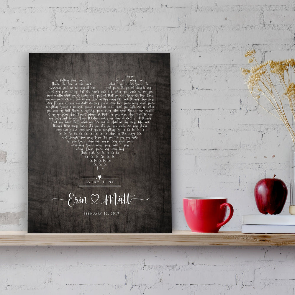 
                  
                    Song Lyric Print, Our Song Sign
                  
                