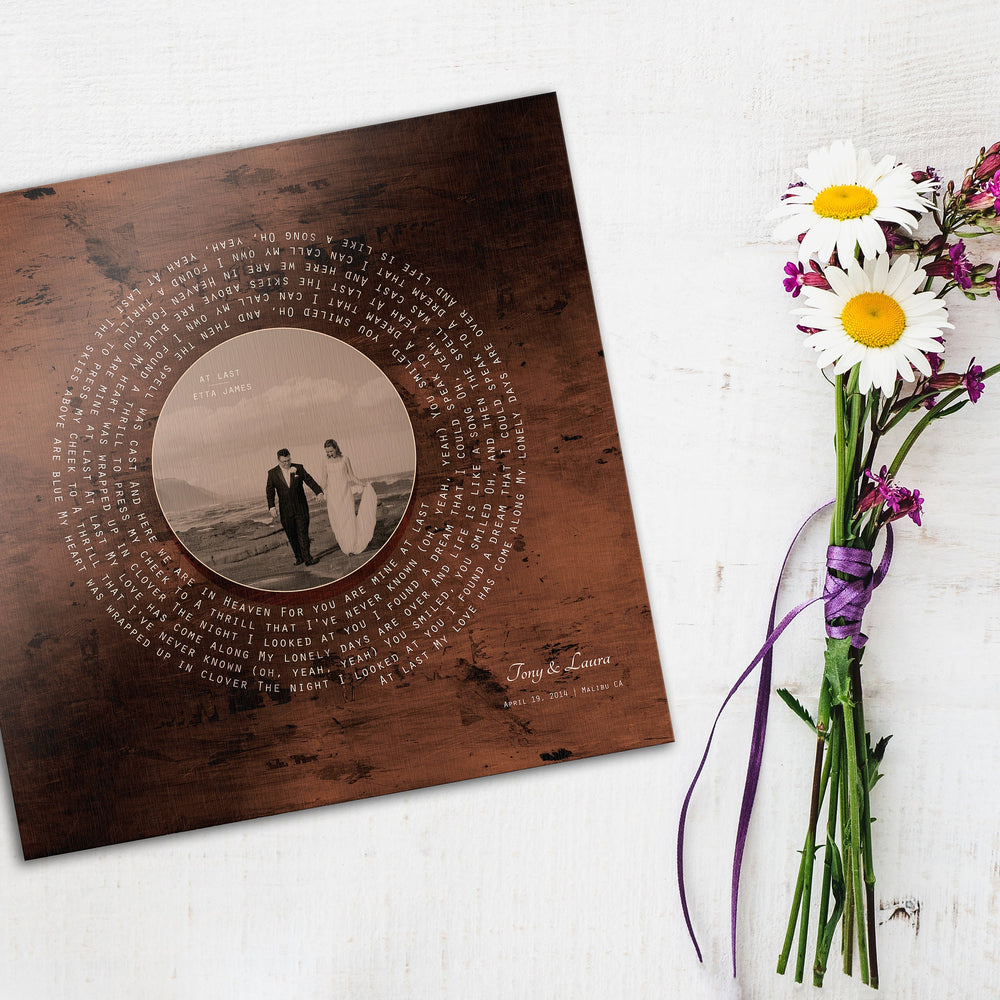 
                  
                    Vinyl Record Song Art, Bronze Gift
                  
                