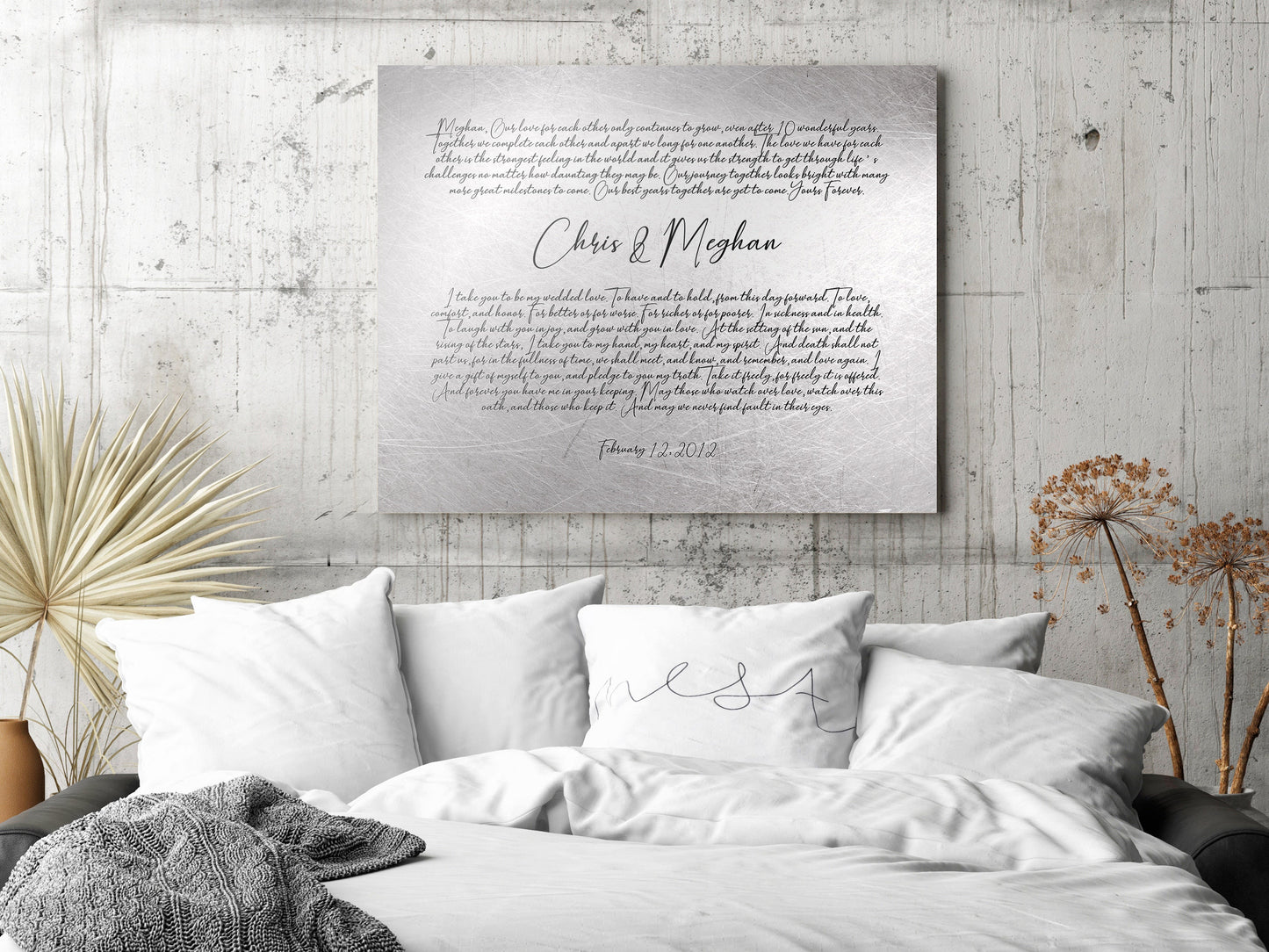
                  
                    Tin Anniversary Gift, Wedding Vow Sign
                  
                