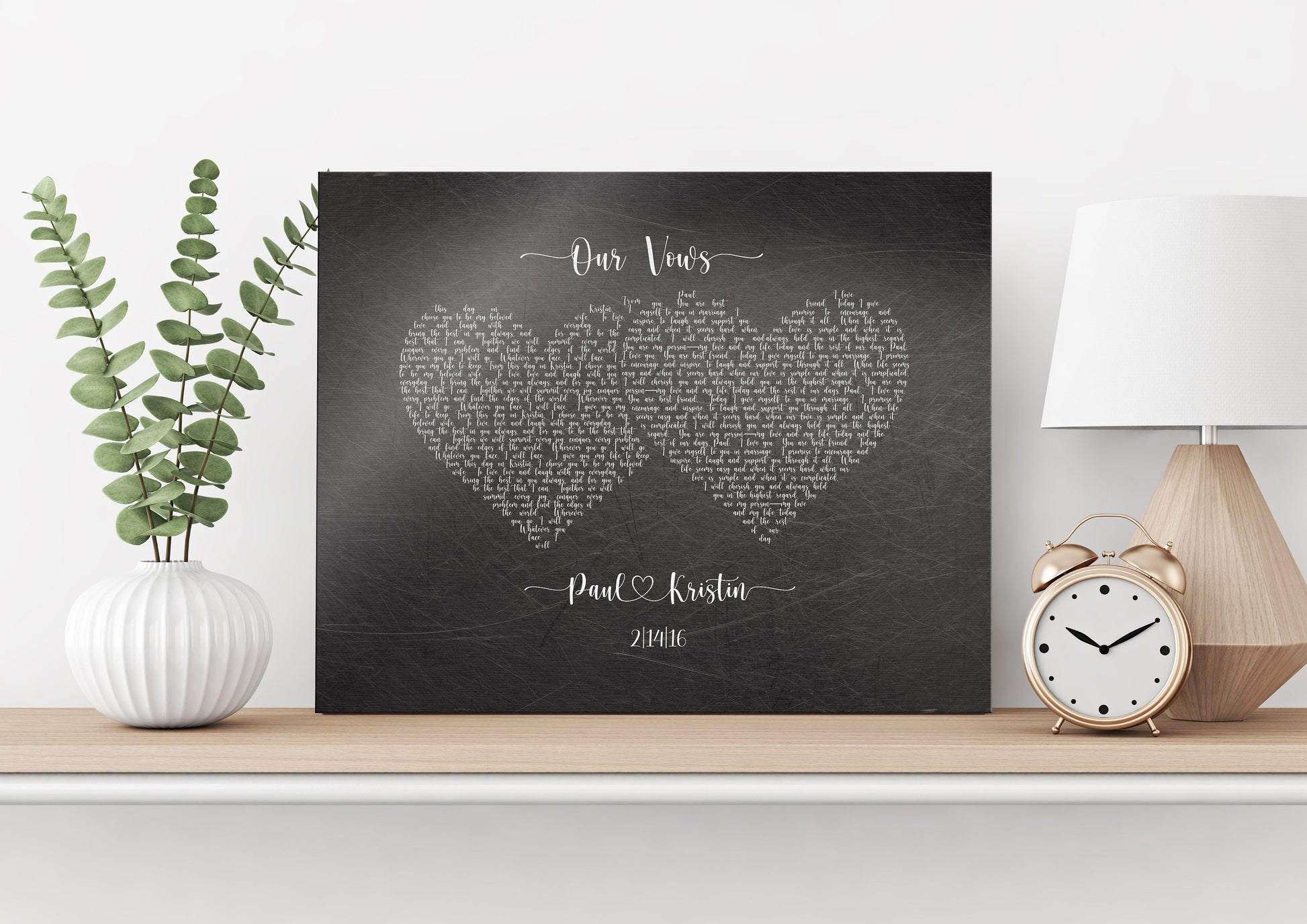 Two Hearts Wedding Vow Decor – Honeycomb Proverbs