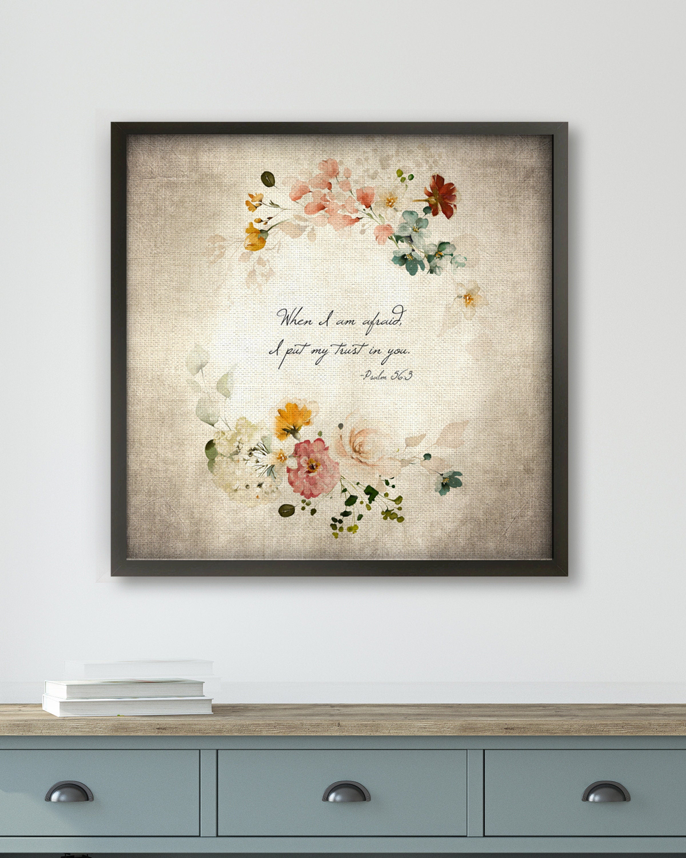 Country Cottage Scripture Decor, Psalm 56:3 – Honeycomb Proverbs