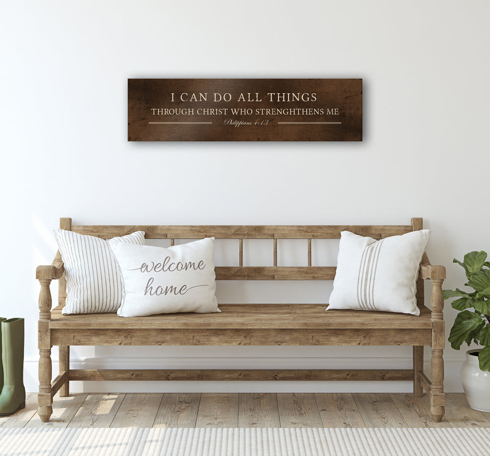 
                  
                    I can do all thing, Phil 4:13, Scripture Wall Decor, Rustic Scripture Art, Christian wall hanging, Bible Verse Decor, Inspirational men gift
                  
                