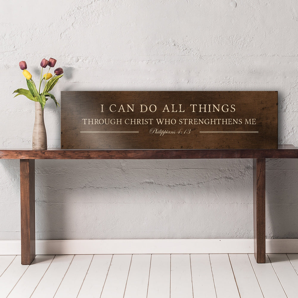 I can do all thing, Phil 4:13, Scripture Wall Decor, Rustic Scripture Art, Christian wall hanging, Bible Verse Decor, Inspirational men gift