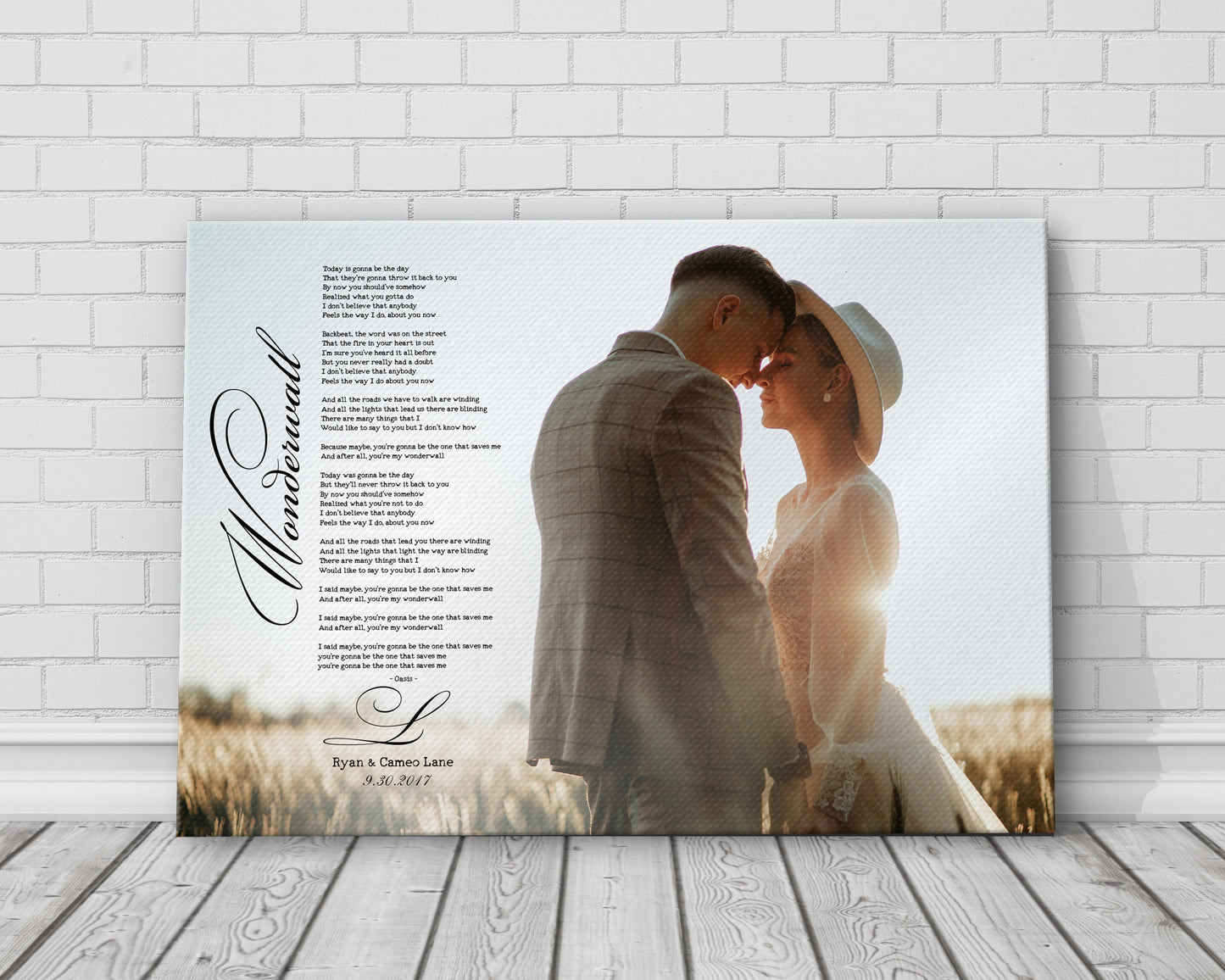 Our Song on Canvas, Canvas with lyrics, 2nd Anniversary Gift for for him, Unique photo gift, anniversary gift for friends, custom lyric art