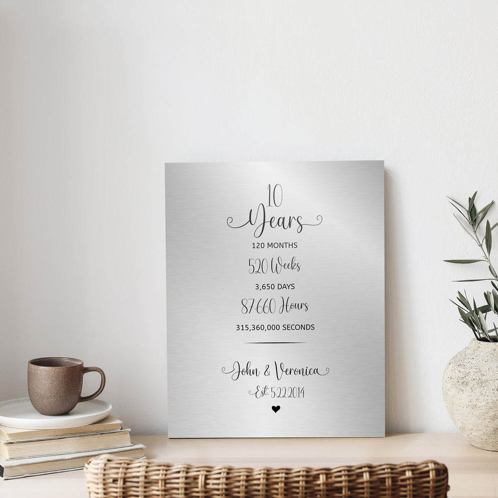 
                  
                    Tradtional Anniversary Plaque, Years Months Weeks Days Anniversry sign, 6th Anniversary Keepsake, Bedroom Decor, 6 years down forever to go
                  
                