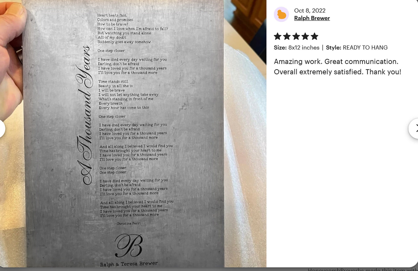 
                  
                    Our Wedding Song on Tin Monogrammed Gift
                  
                