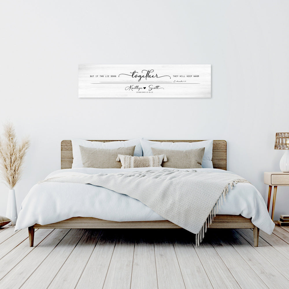 
                  
                    Ecc 4:11 Personalized Wall Decor, Whitewash Wood Sign, His and Hers Gift, Monogram Wedding Gift, Couple sign, Bible Verse Art, Sign over bed
                  
                