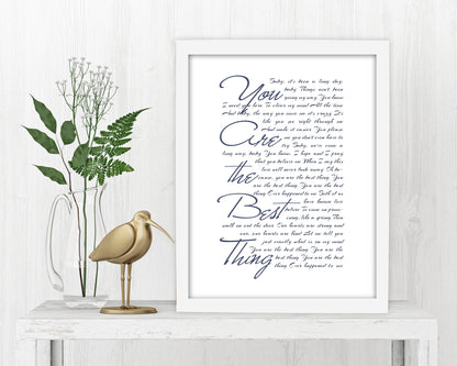 First Dance Song Print - Fine art and canvas personalized anniversary and inspirational gifts